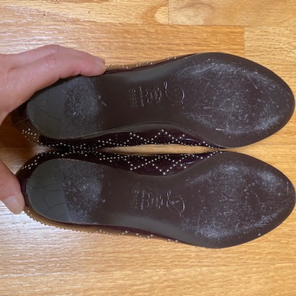 Delman burgundy patent leather flats - Picture 2 of 4